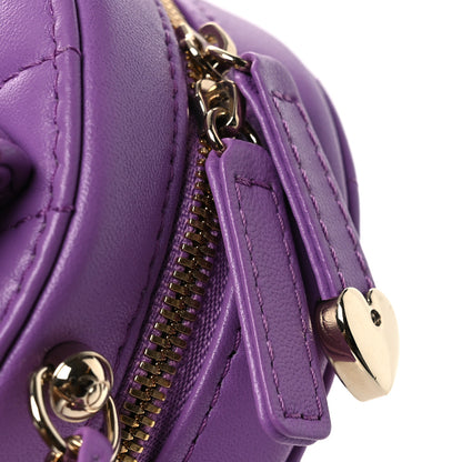 Chanel Lambskin Quilted CC In Love Heart Bag Purple 10 of 11