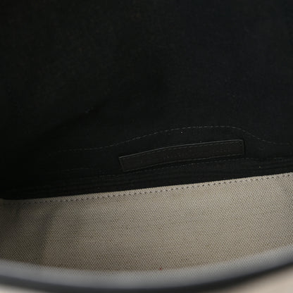 Balenciaga Cotton Canvas Satin Calfskin S Navy Cabas Natural Black 7 of 11