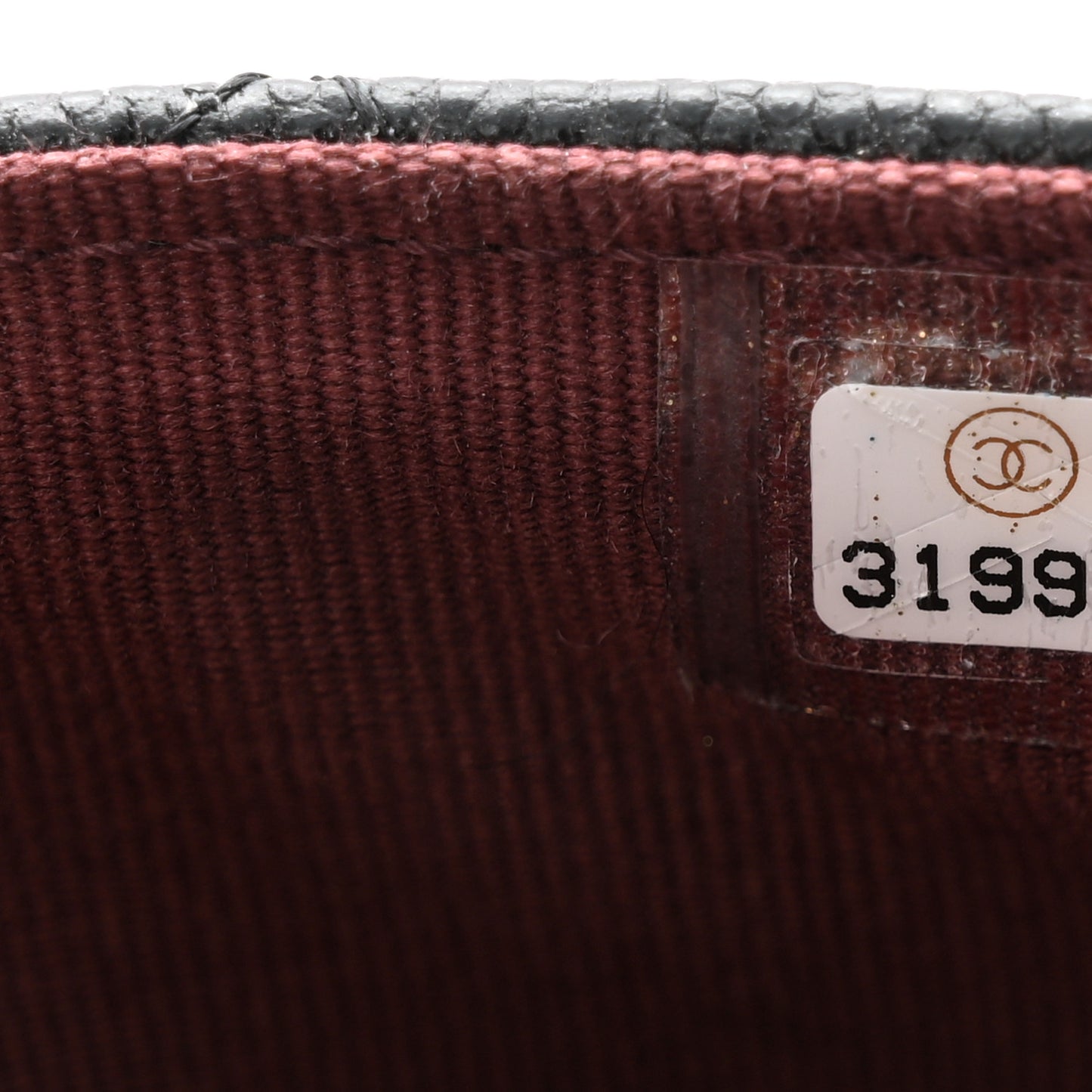 Caviar Quilted Glasses Case With Chain Black