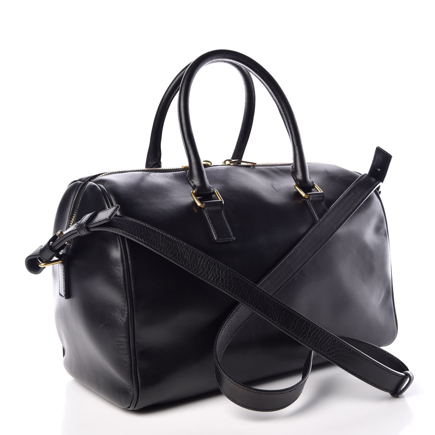 Saint Laurent Calfskin Classic Duffle 6 Black 4 of 15