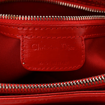 Christian Dior Patent Cannage Rendezvous Flap Red 6 of 10