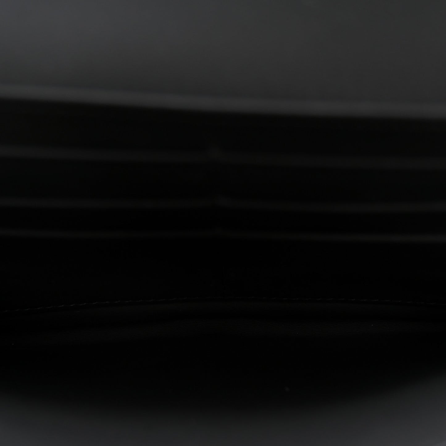 Ultra Matte Calfskin Saddle Chain Wallet Pouch Black