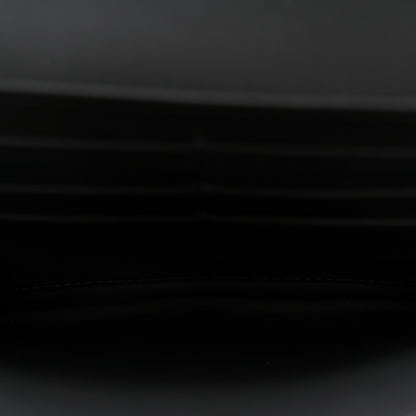 Christian Dior Ultra Matte Calfskin Saddle Chain Wallet Pouch Black 6 of 10