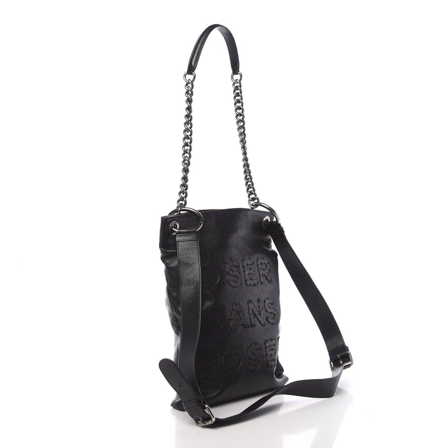 Calfskin Oser Sans Poser Messenger Black