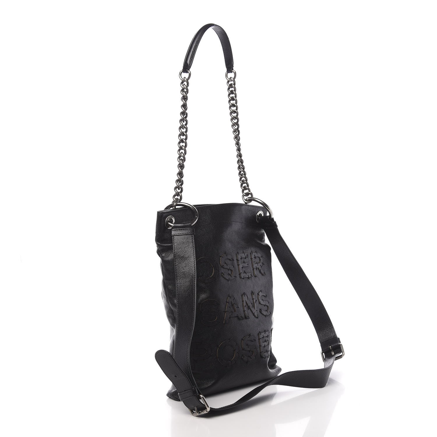 Chanel Calfskin Oser Sans Poser Messenger Black 4 of 13
