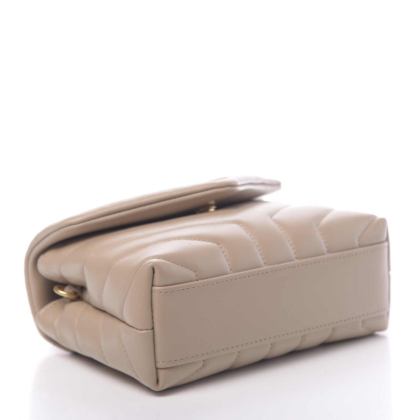 Calfskin Y Quilted Monogram Toy Loulou Crossbody Bag Dark Beige