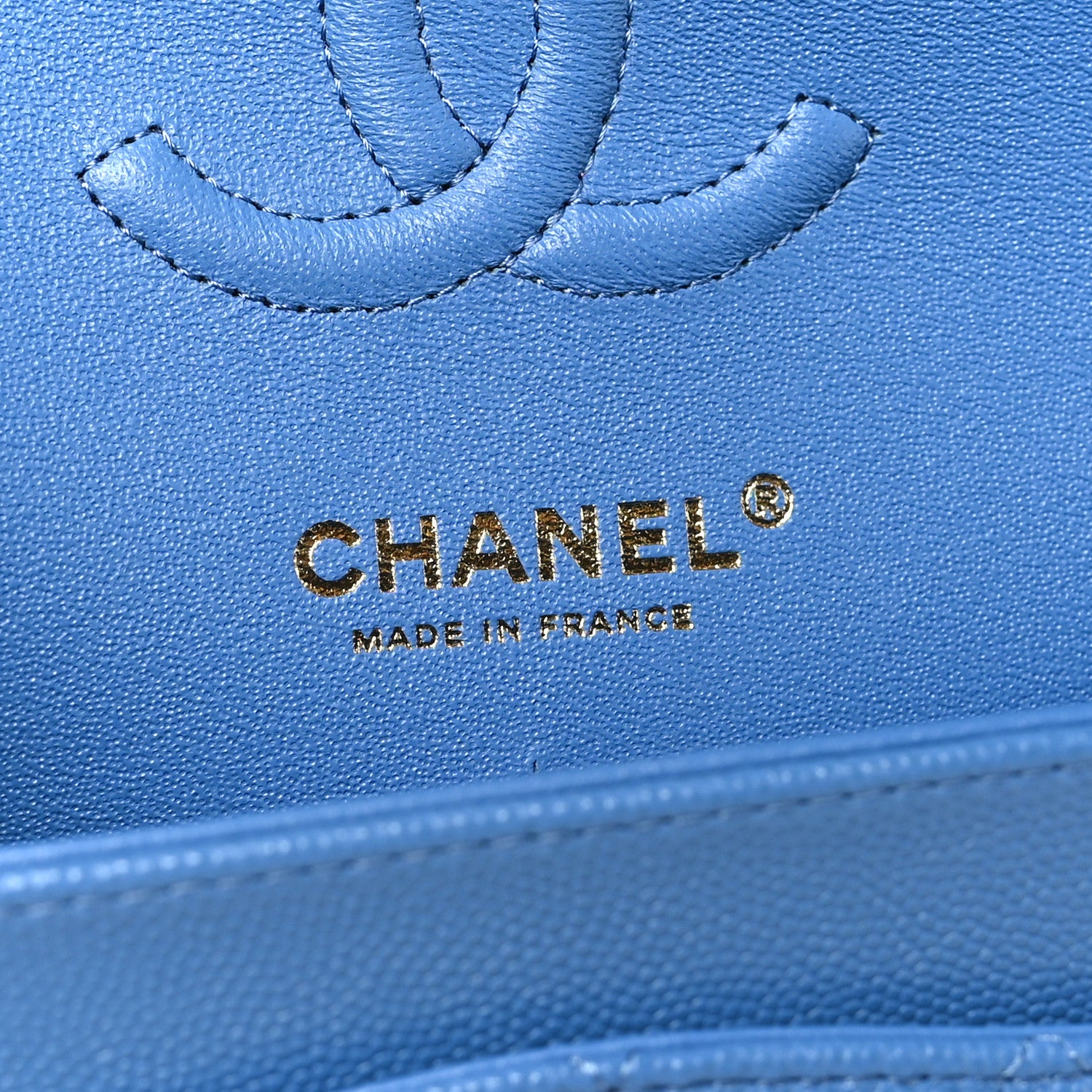 Chanel Caviar Quilted Small Double Flap Blue 6 of 10