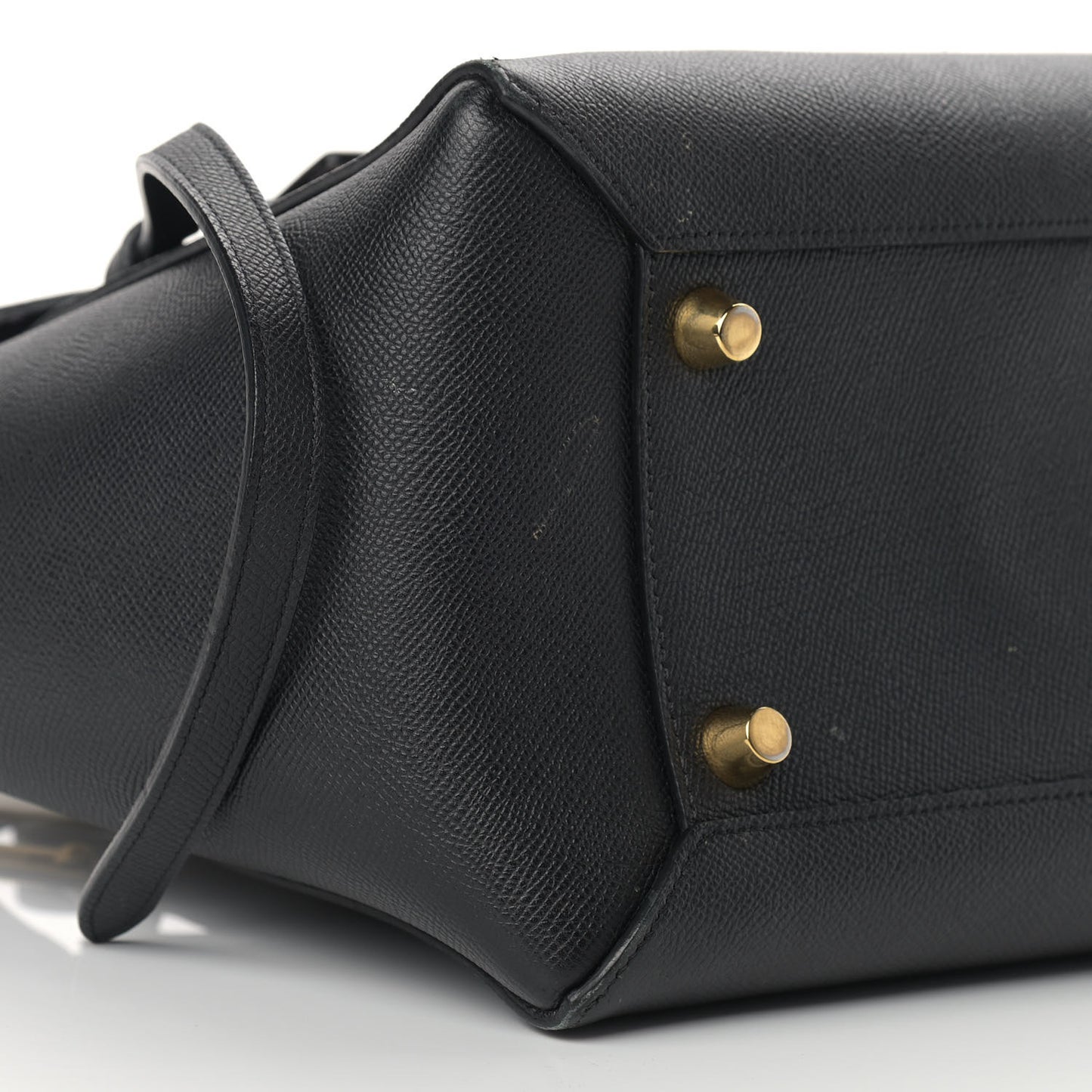 Grained Calfskin Mini Belt Bag Black
