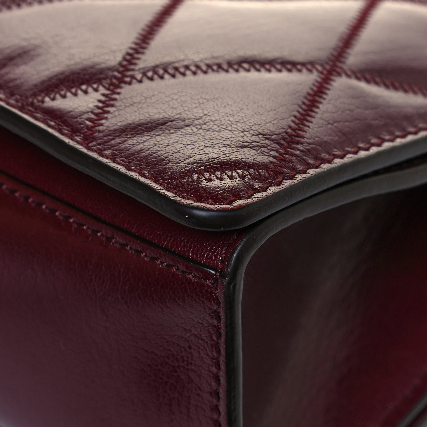 Givenchy Goatskin Quilted Medium GV3 Shoulder Bag Aubergine 8 of 16