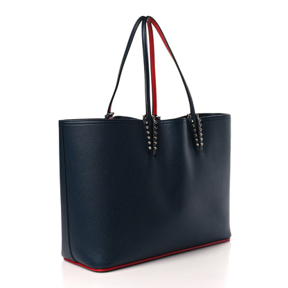 Christian Louboutin Calfskin Spikes East West Cabata Tote Navy 3 of 10