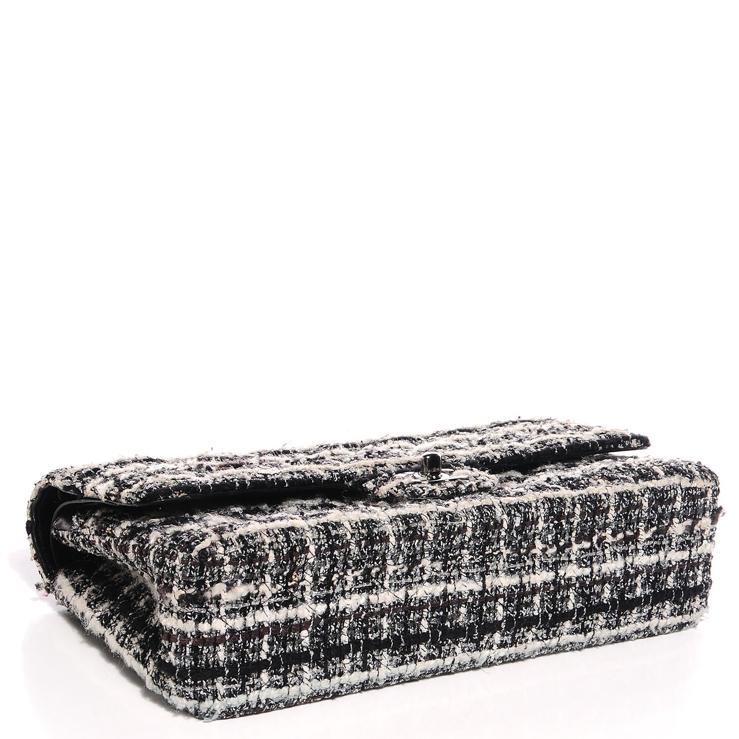 Chanel Tweed Medium Double Flap Black White 4 of 7