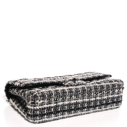 Chanel Tweed Medium Double Flap Black White 4 of 7