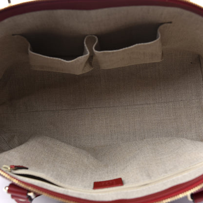 Gucci Soft Microguccissima Medium Zippered Satchel Rosso 5 of 9