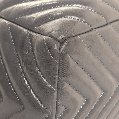 Chanel Iridescent Calfskin Chevron Small Urban Spirit Drawstring Bag Silver 8 of 17
