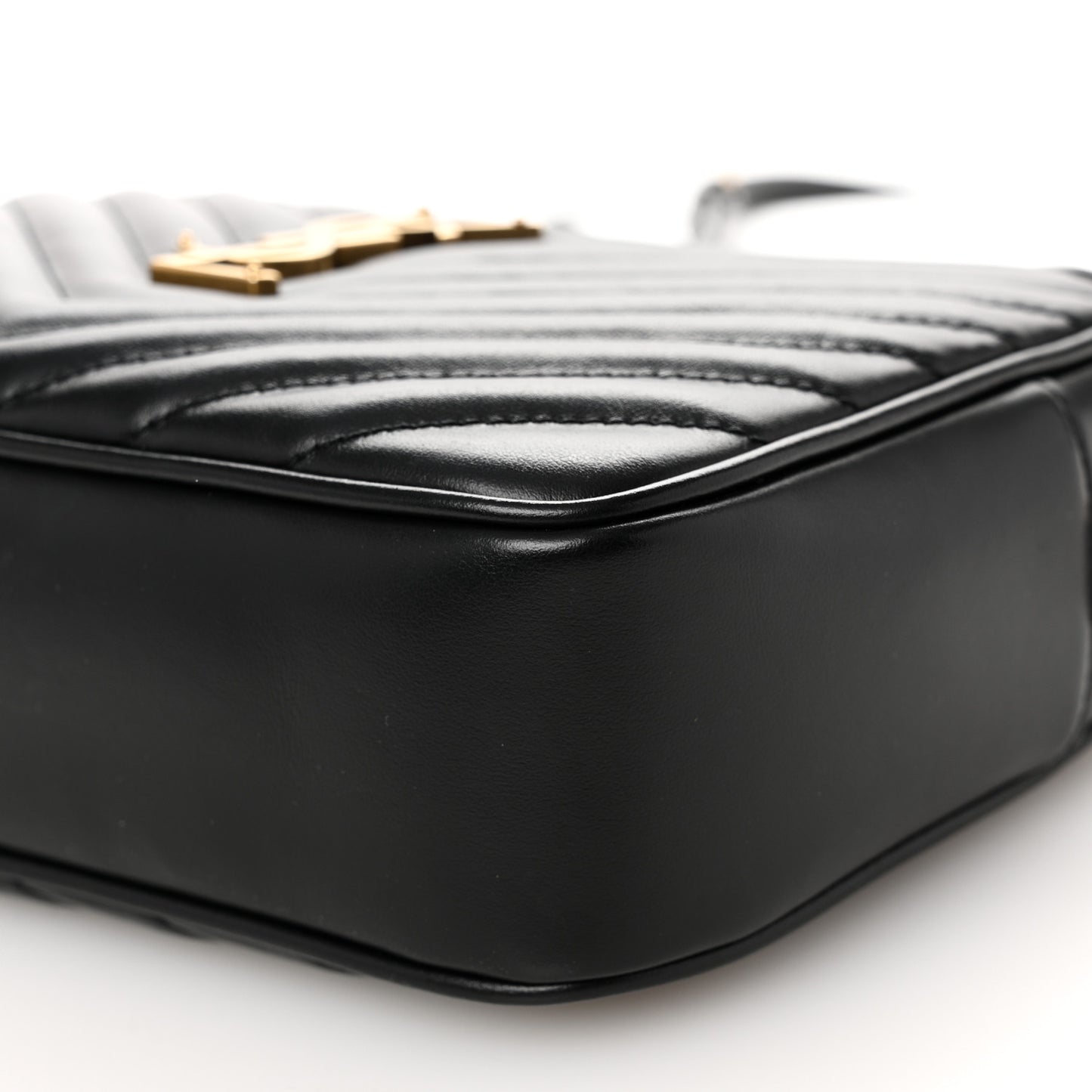 Calfskin Matelasse Monogram Lou Camera Bag Black