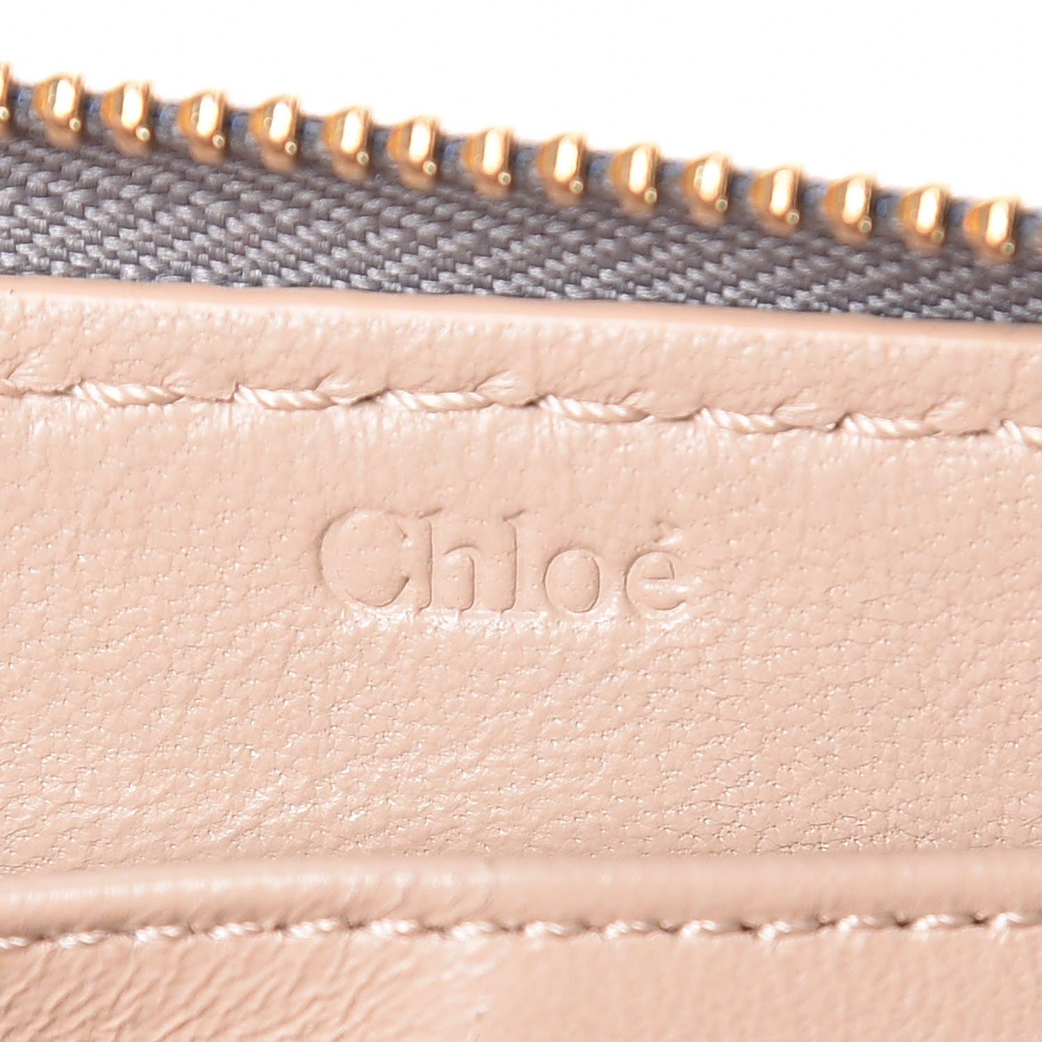 Chloe Calfskin Marcie Long Zip Around Wallet Cashmere Grey 6 of 13