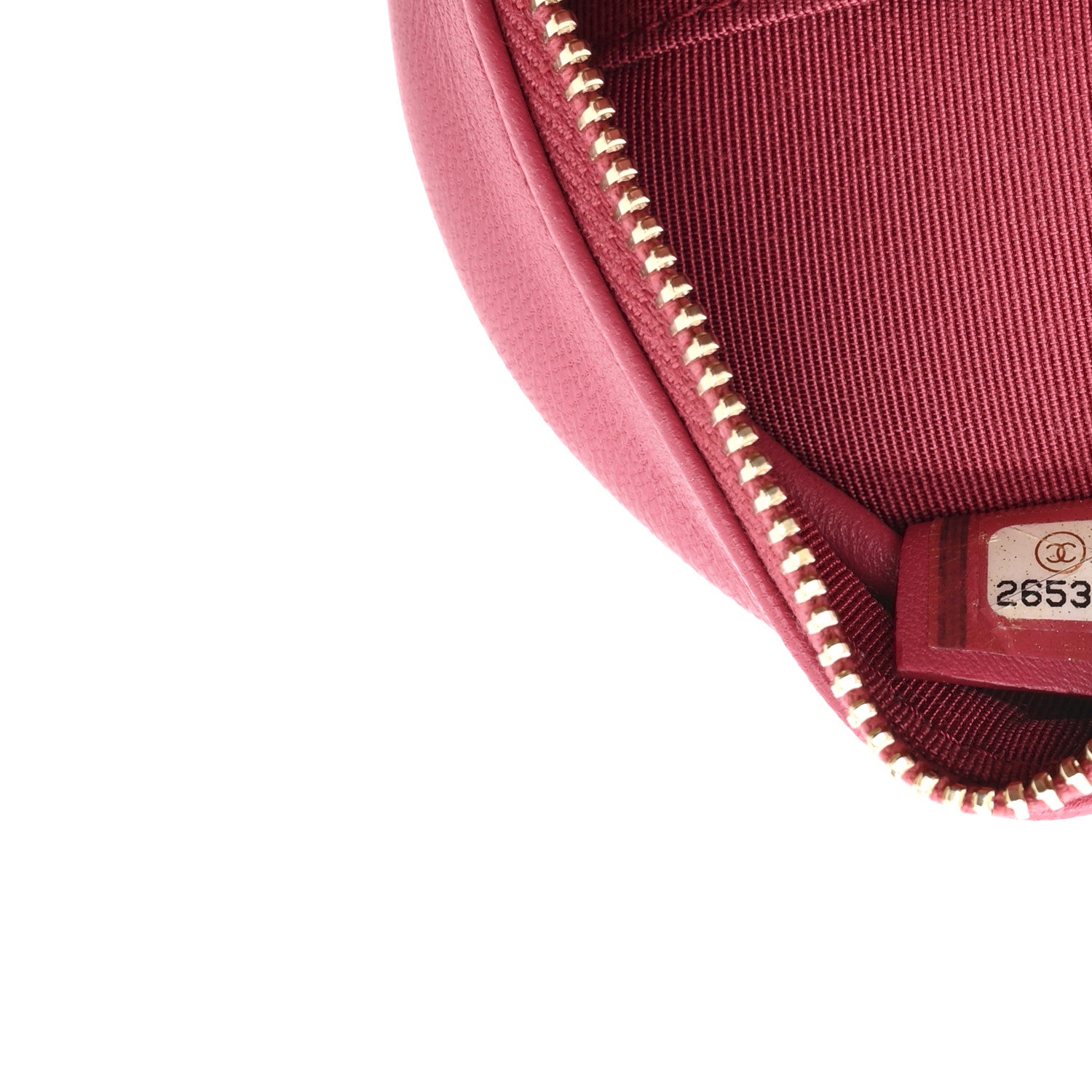 Chanel Lambskin Quilted Round Clutch With Chain Pink 7 of 10