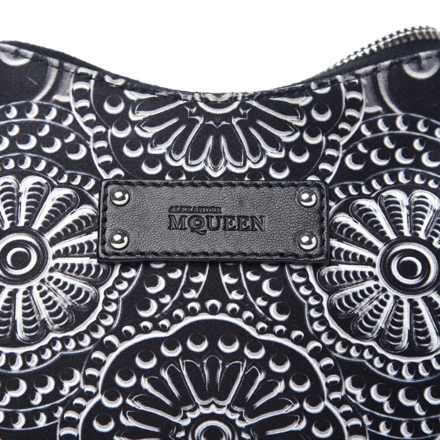 Silk Floral De Manta Clutch Black Silver
