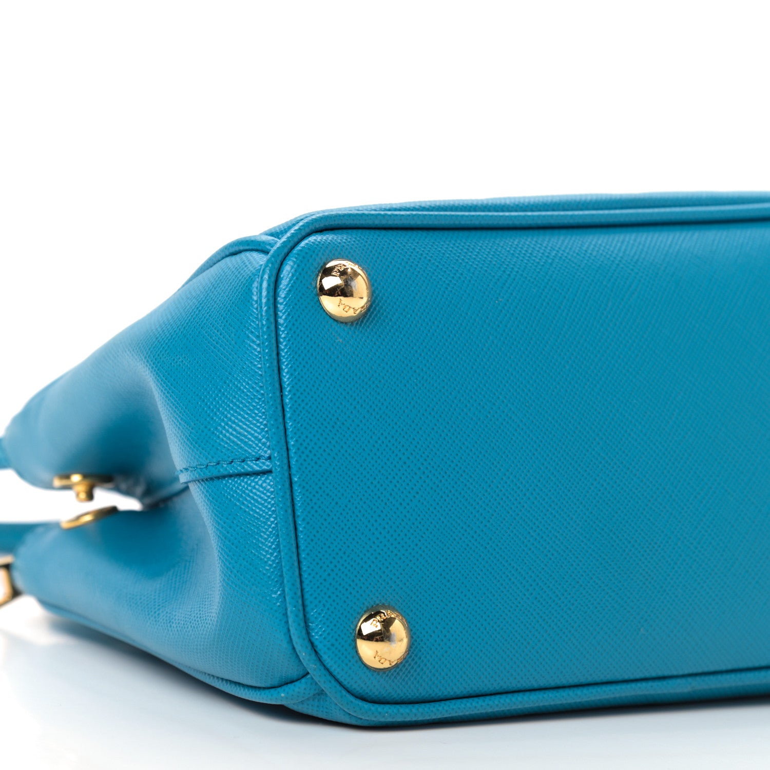 Prada Saffiano Lux Micro Galleria Double Zip Tote Turchese 5 of 9