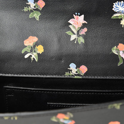 Saint Laurent Calfskin Prairie Flower Printed Small Monogram Clutch Black Multicolor 9 of 10