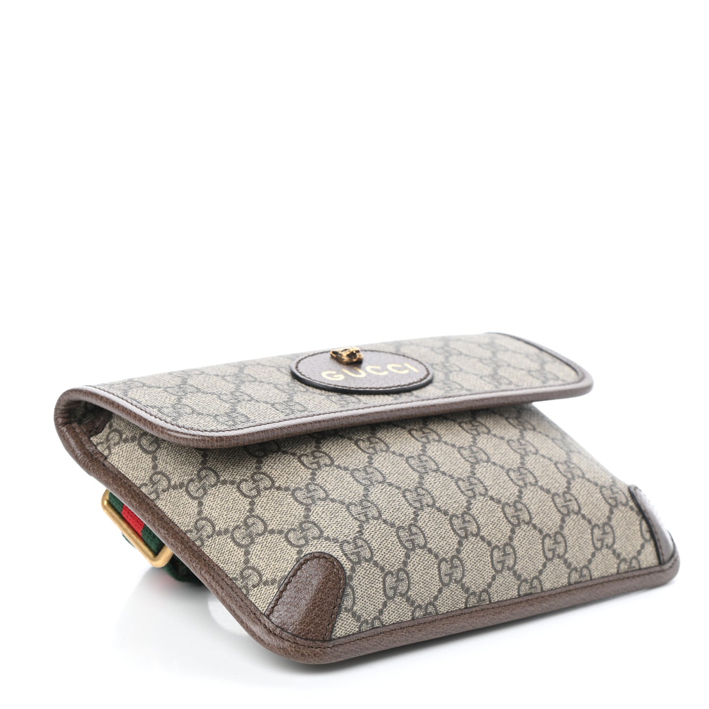 GG Supreme Monogram Neo Vintage Web Belt Bag Brown