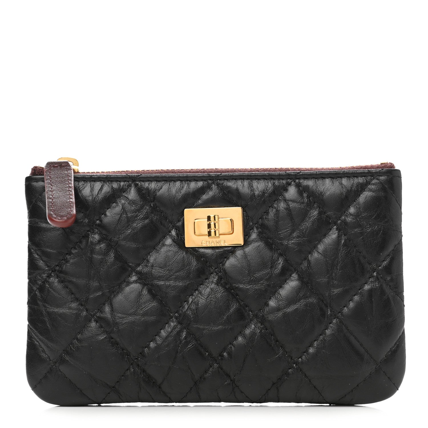 Chanel Aged Calfskin Quilted Small Reissue Cosmetic Case Black 1 of 9