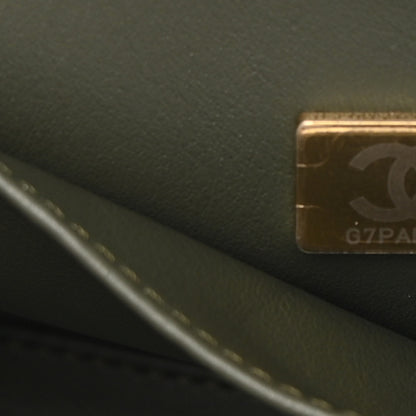 Chanel Caviar Quilted Coco First Flap Khaki 7 of 12