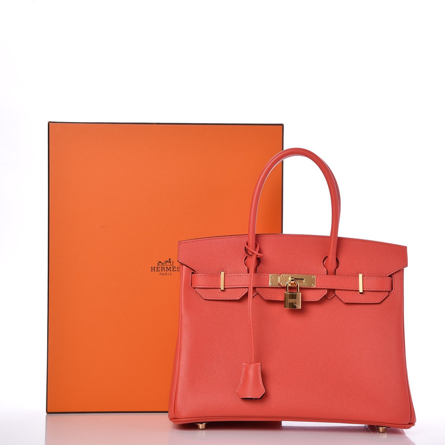Epsom Horseshoe Birkin 30 Rose Jaipur Bleu Electrique