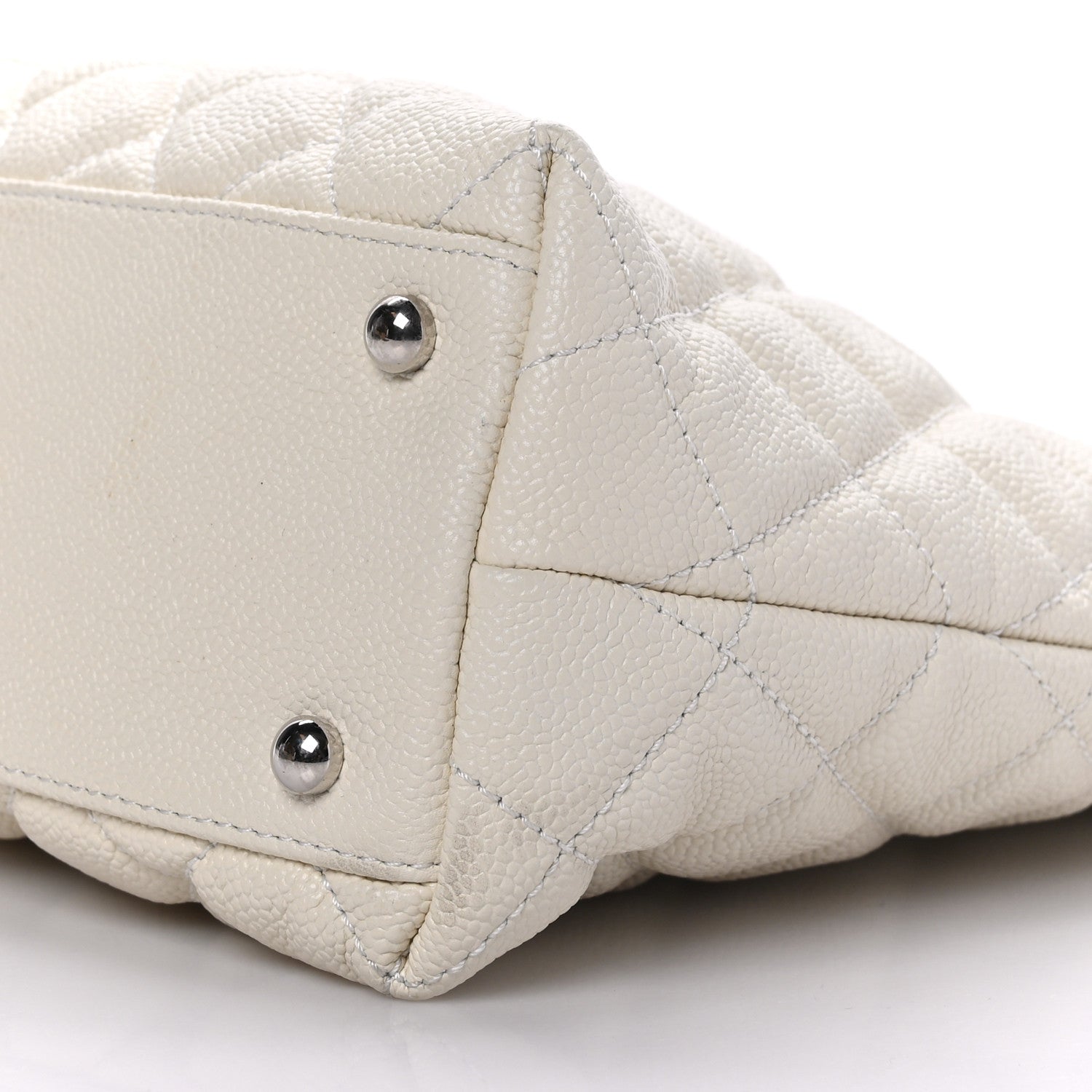 Chanel Caviar Quilted Easy Zip Tote White 9 of 9