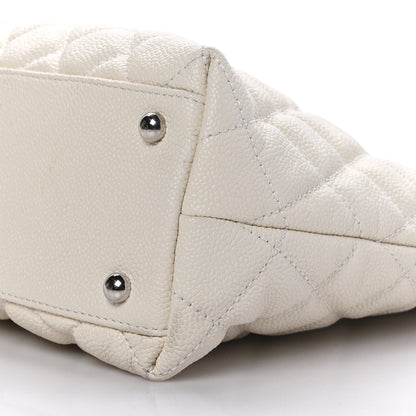 Chanel Caviar Quilted Easy Zip Tote White 9 of 9