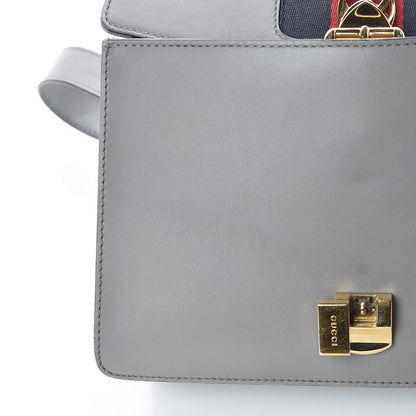 Gucci Calfskin Small Sylvie Shoulder Bag Deep Grey 22 of 30
