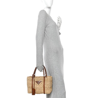 Prada Mais Vitello Tote Naturale Cognac 2 of 10