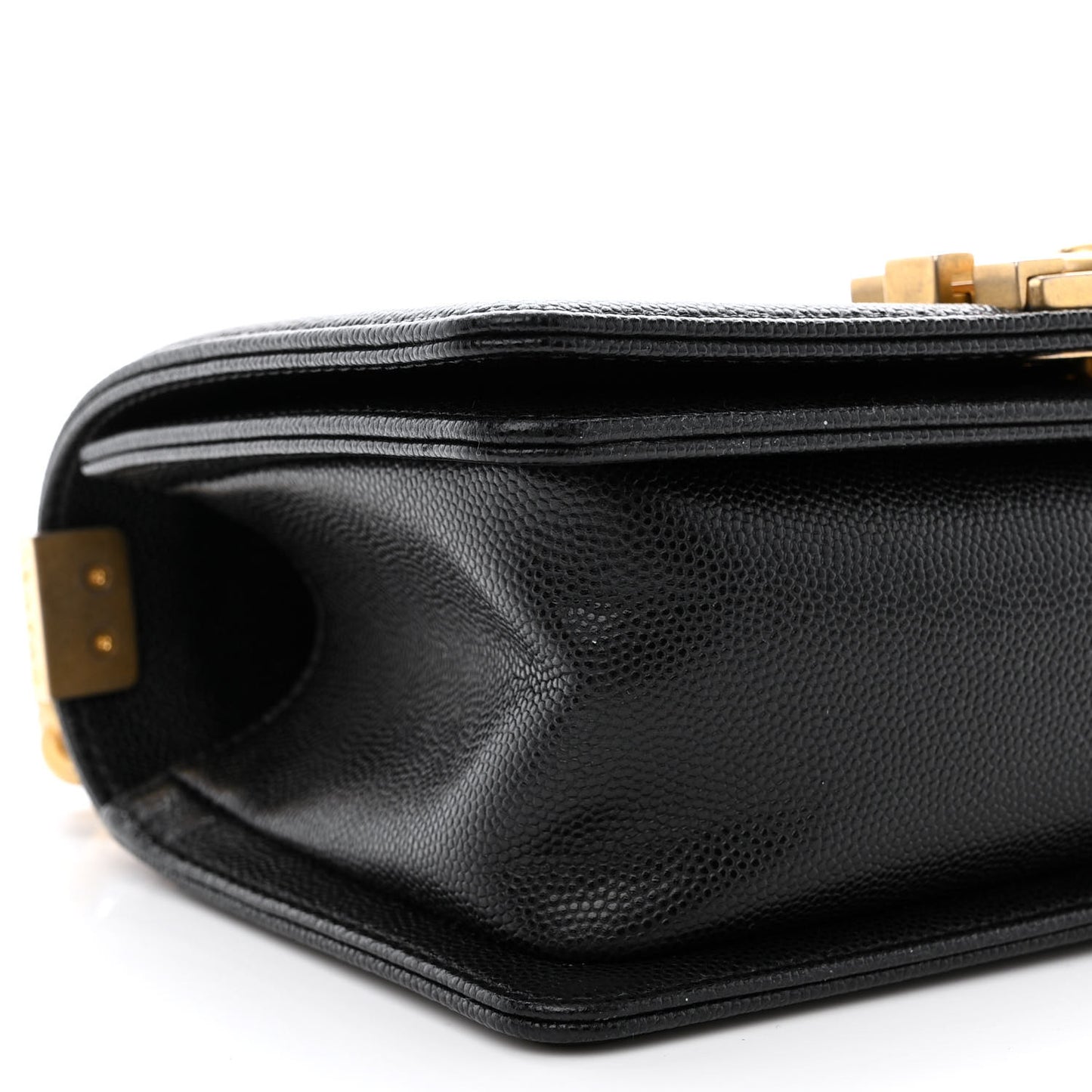 Caviar Quilted Small Boy Flap Black
