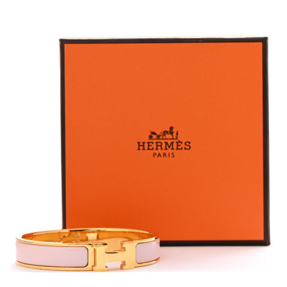 Hermes Enamel Narrow Clic Clac H Bracelet PM Rose Candeur 5 of 5
