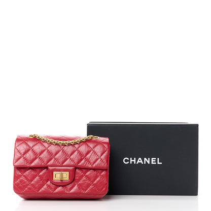Chanel Aged Calfskin Quilted 2.55 Reissue Mini Flap Red 12 of 12