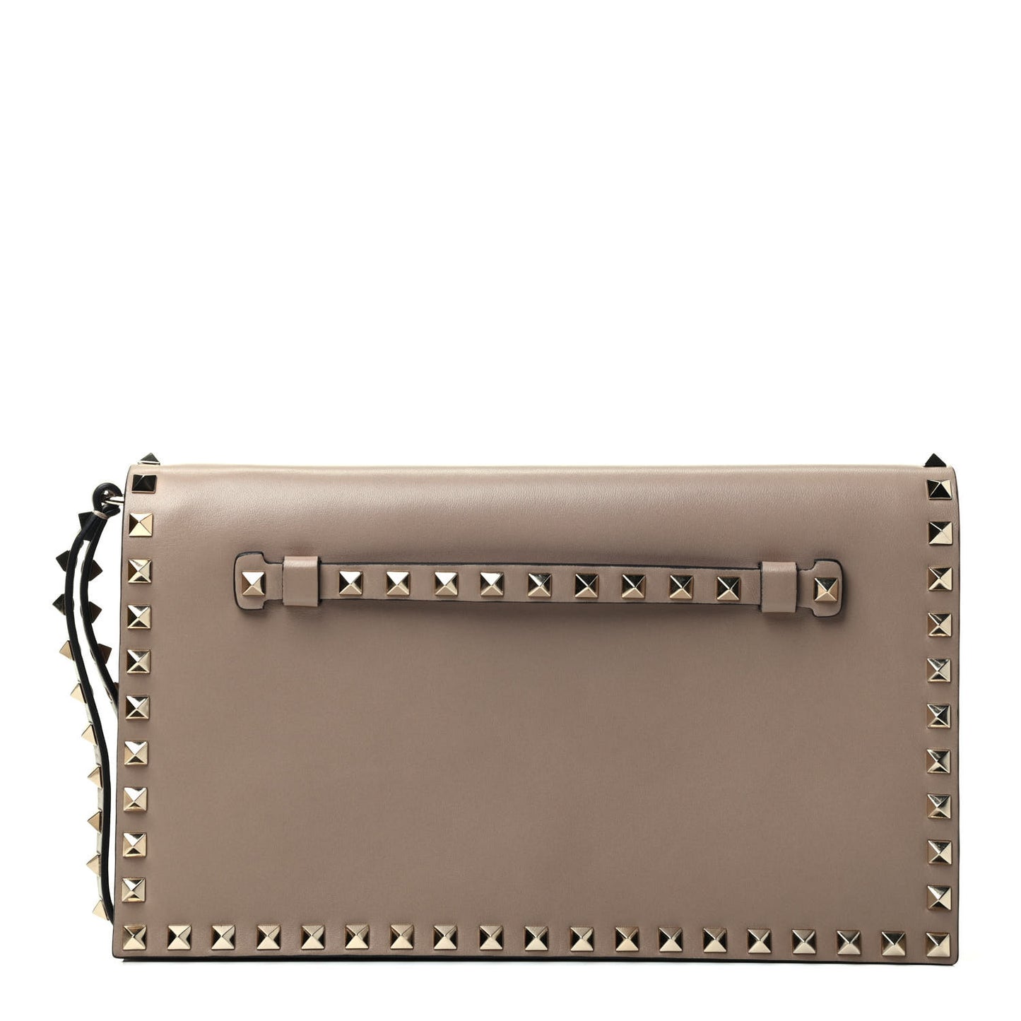 Nappa Rockstud Wristlet Clutch Poudre