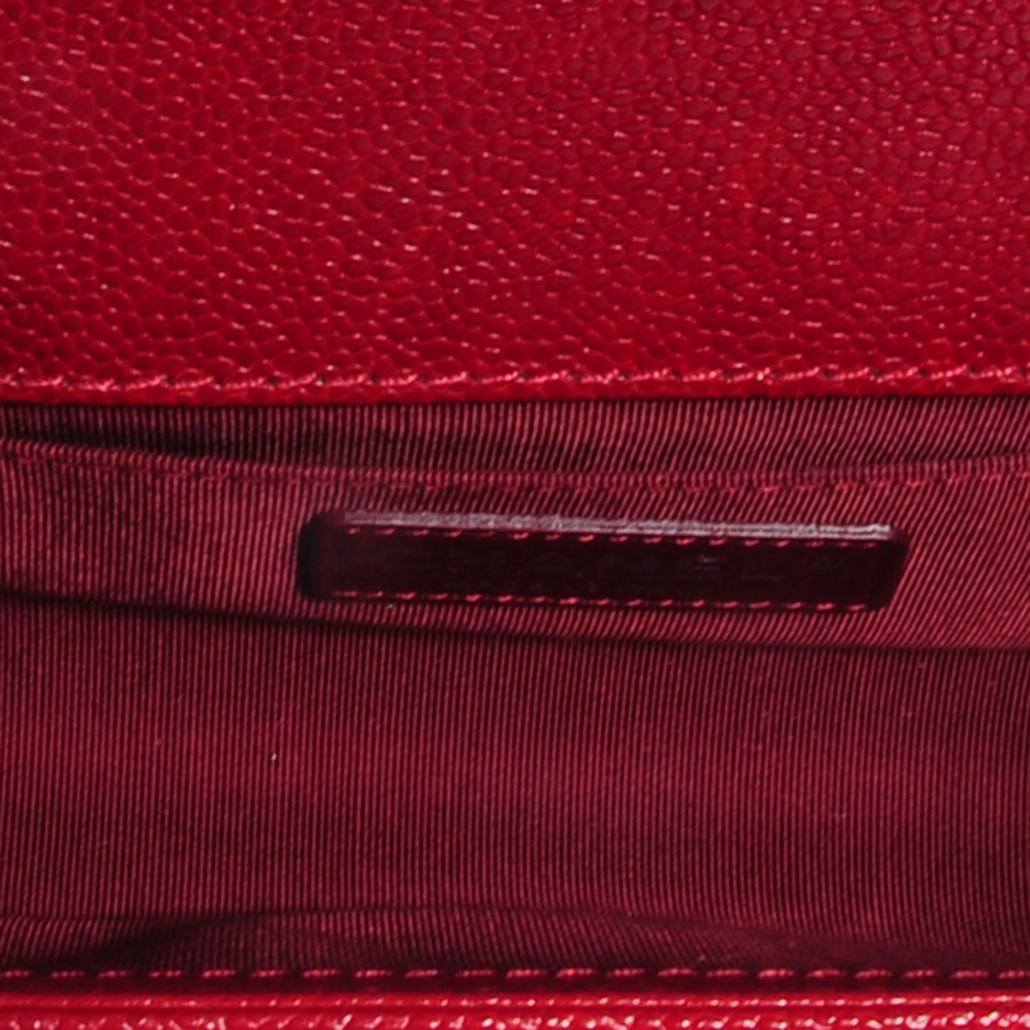 Chanel Caviar Small Boy Flap Bag Dark Red 7 of 9