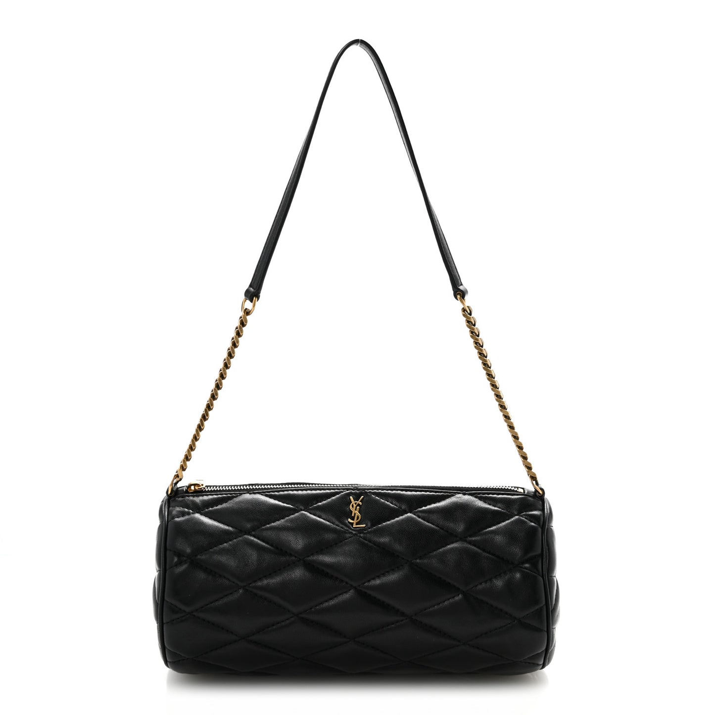 Lambskin Monogram Small Sade Tube Bag Black