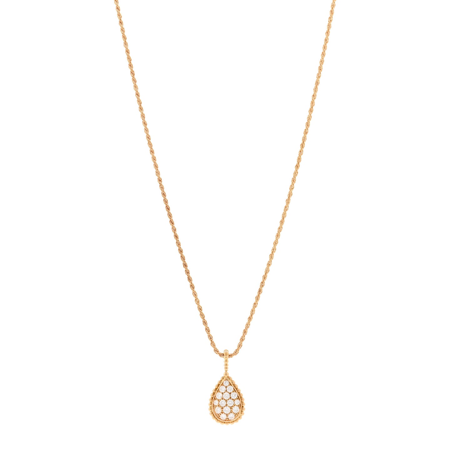 18K Yellow Gold Diamond M Serpent Boheme Necklace