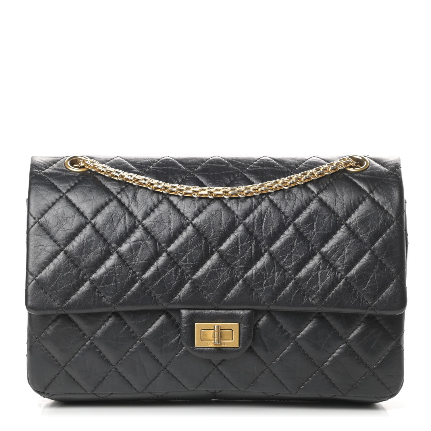 Chanel Aged Calfskin Quilted 2.55 Reissue 226 Flap Black 1 of 15
