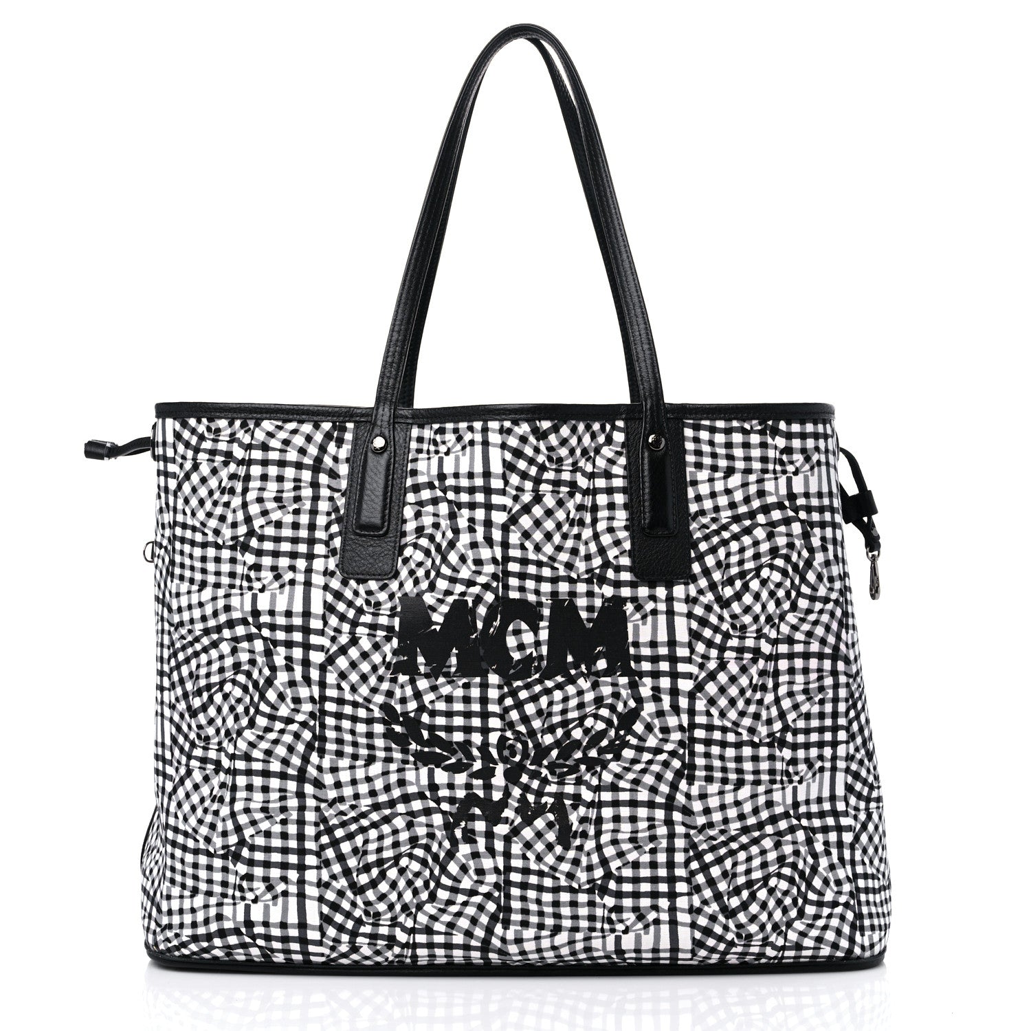 MCM Visetos Large Liz Reversible Shopper Tote Black 11 of 15