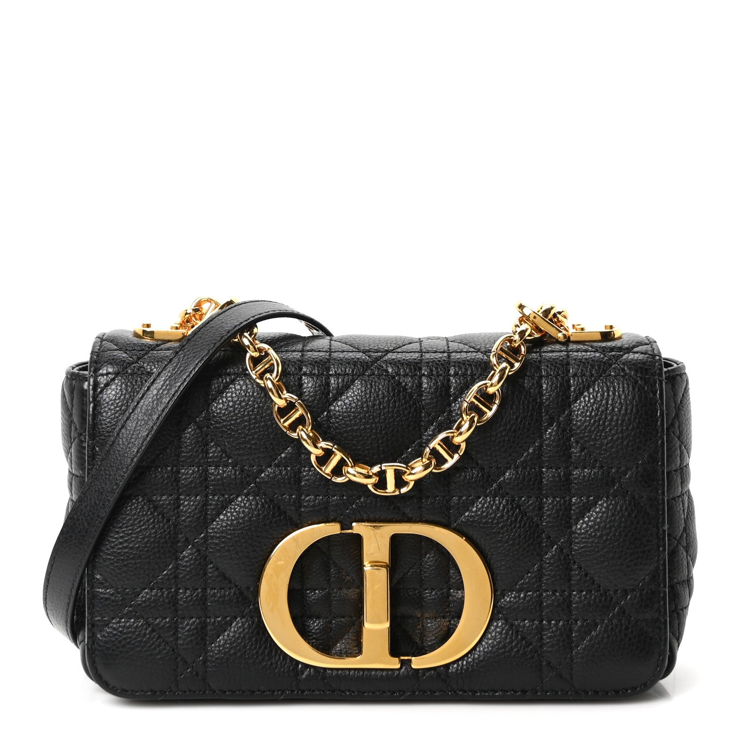 Christian Dior Calfskin Cannage Small Caro Bag Black 1 of 10