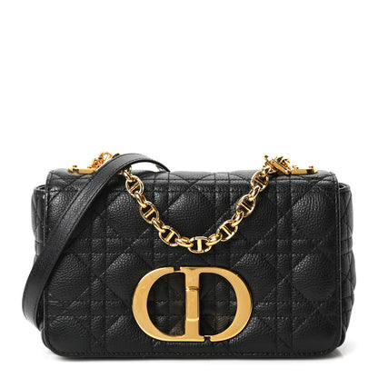 Christian Dior Calfskin Cannage Small Caro Bag Black 1 of 10
