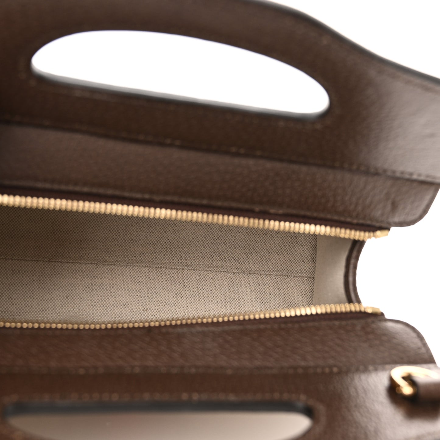 Monogram Jumbo GG Textured Dollar Calfskin Web Small Ophidia Slip Handle Tote Beige Ebony New Acero