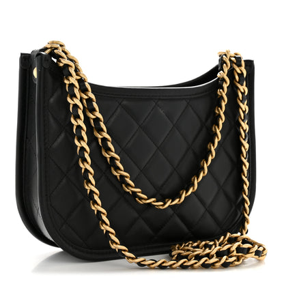 Chanel Calfskin Quilted Hobo Black 3 of 12