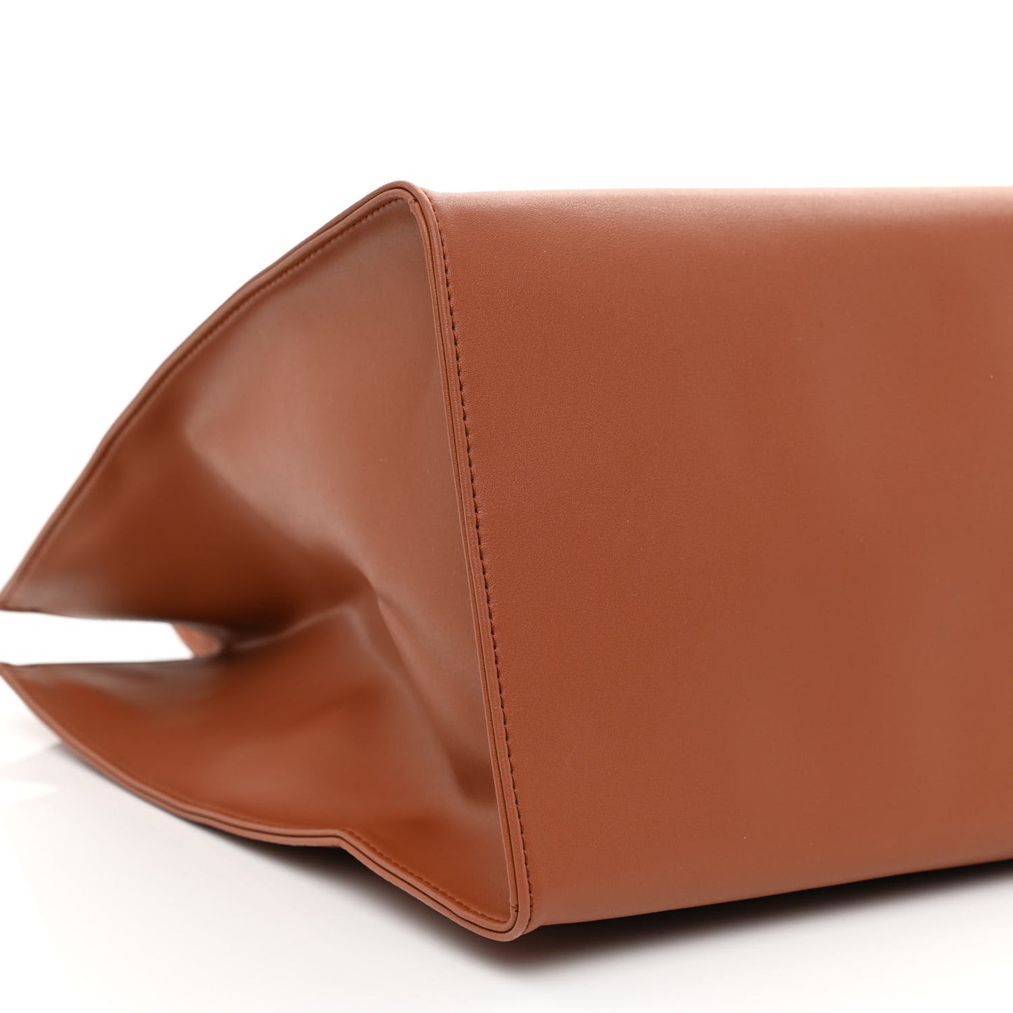 Vegan Leather Large Shopping Bag Tan