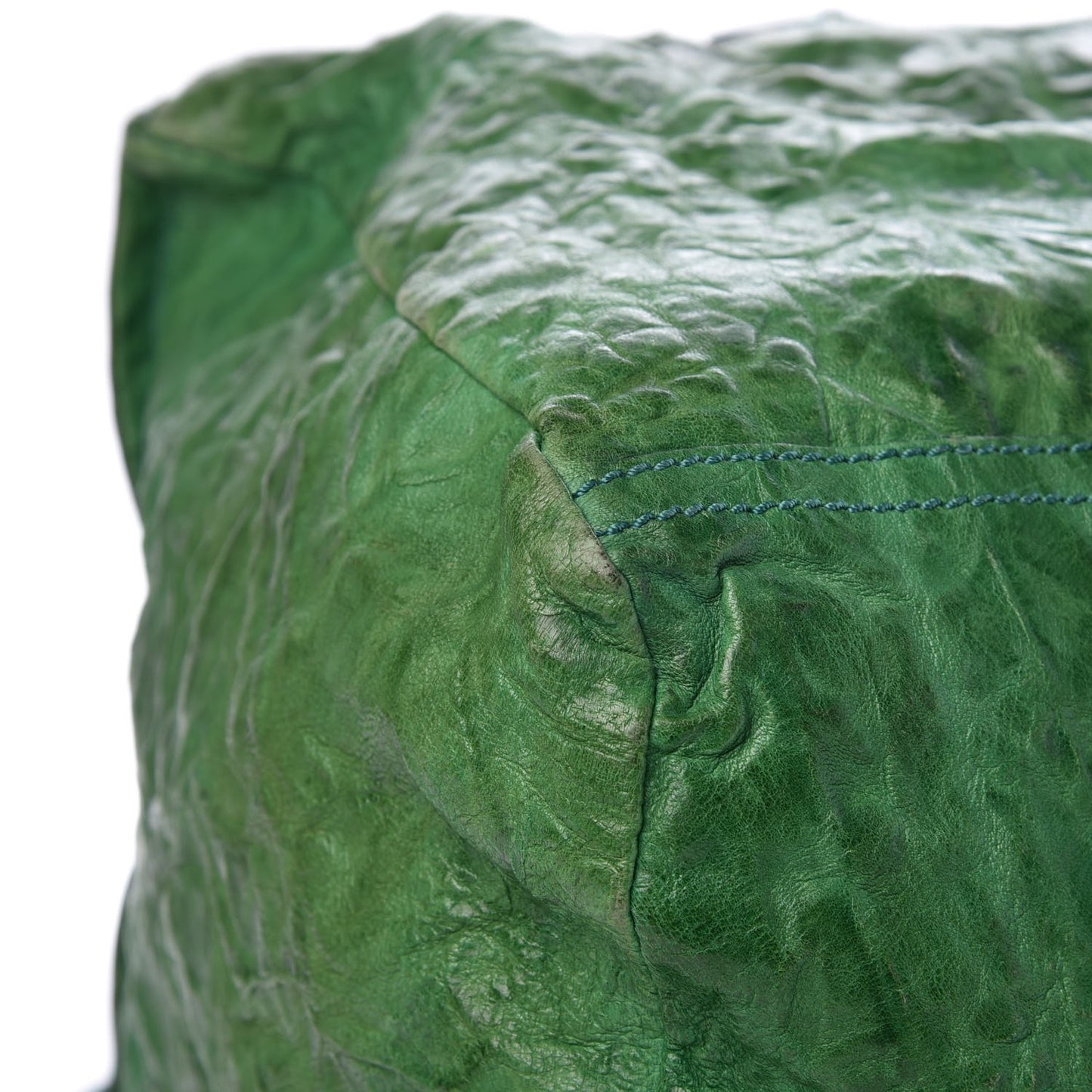 Tumbled Sheepskin Large Pandora Emerald