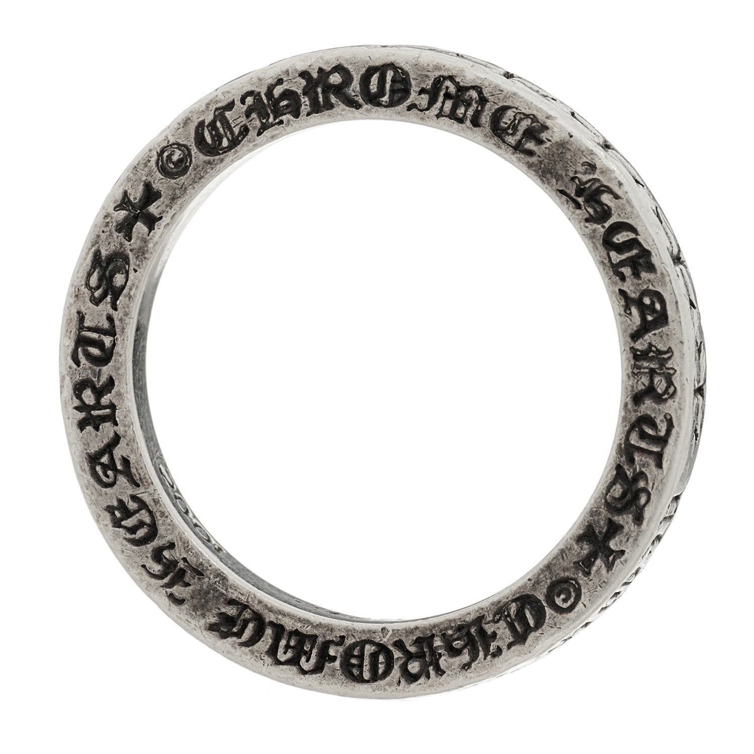 Chrome Hearts Sterling Silver CH NYC Fck You Spacer Ring 61 9.5 6 of 6