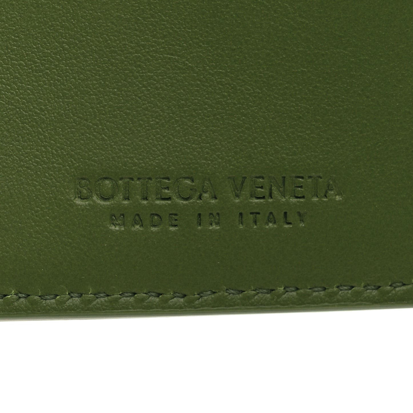 Nappa Intrecciato Bi-Fold Wallet Avocado