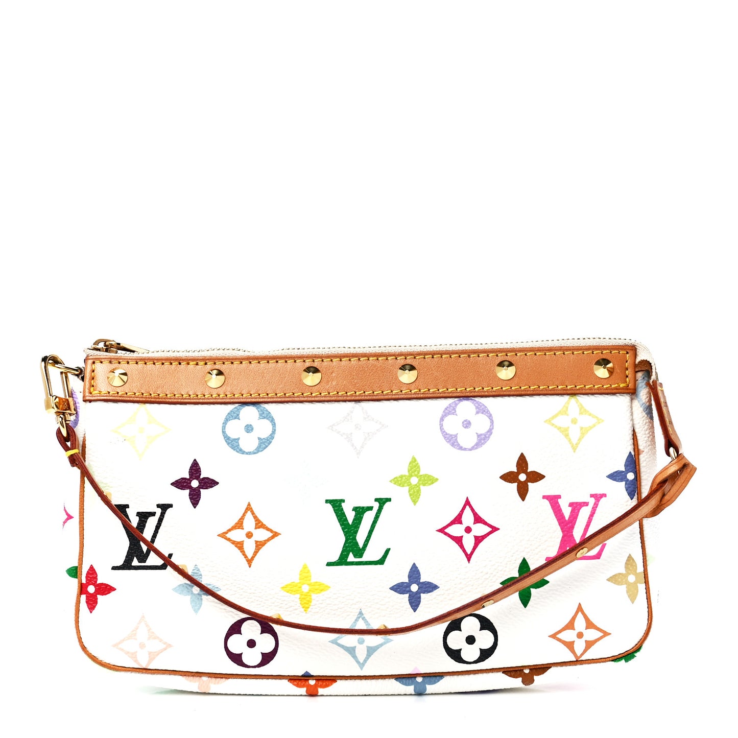 Monogram Multicolor Pochette Accessories White